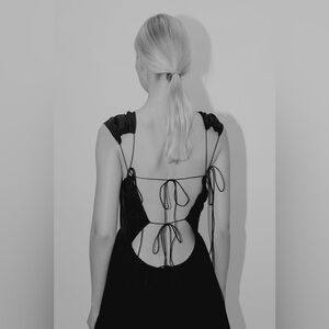 Cecilie Bahnsen Black Open-Back Dress